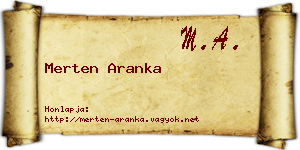 Merten Aranka névjegykártya